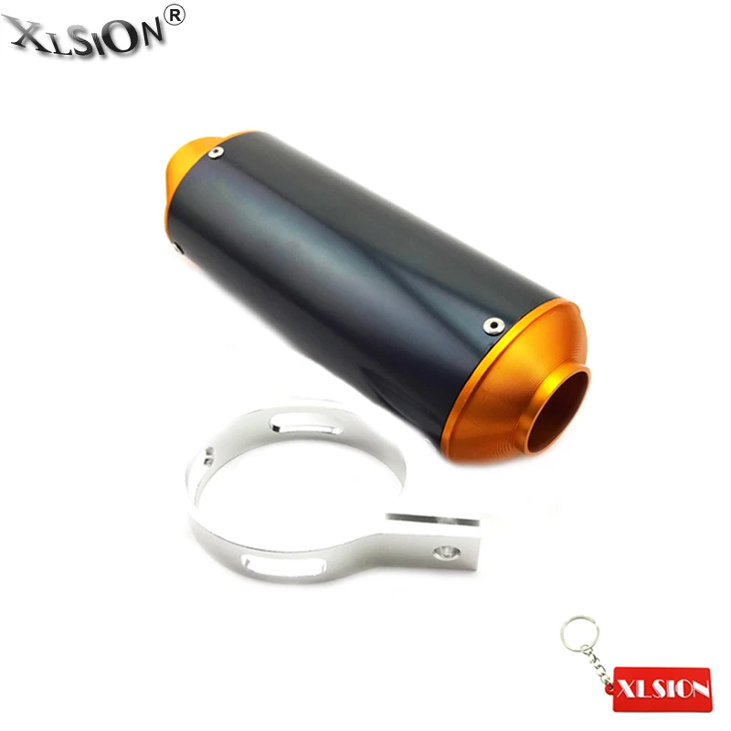 XLSION Aftermarket CNC Золотой 38 мм Глушитель с зажимом для 125cc 140cc 150cc Thumpstar SSR Lifan YX Stomp SDG Pit Dirt