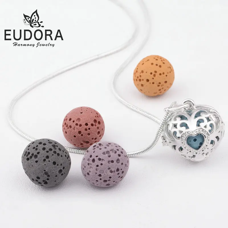 Eudora 12 мм Духи Диффузор кулон ожерелье Лава подходит 7 шт. искусственный шар для