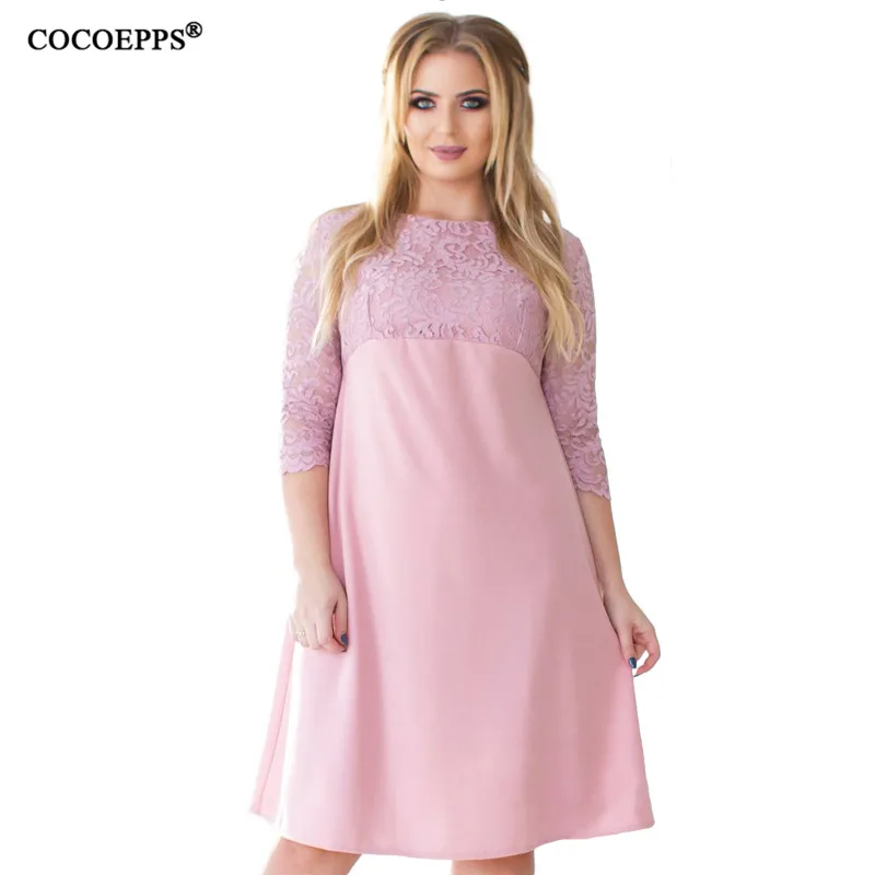 Новинка 2019 года весеннее модное женское офисное платье COCOEPPS большого размера