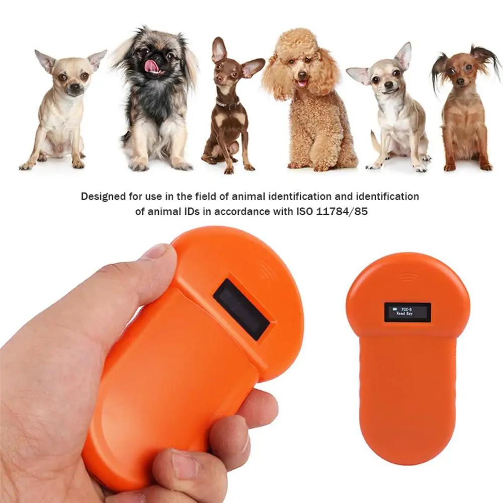 134 2 кГц Pet ID сканер микрочипов lcd ISO чип считыватель для животных RFID ручной