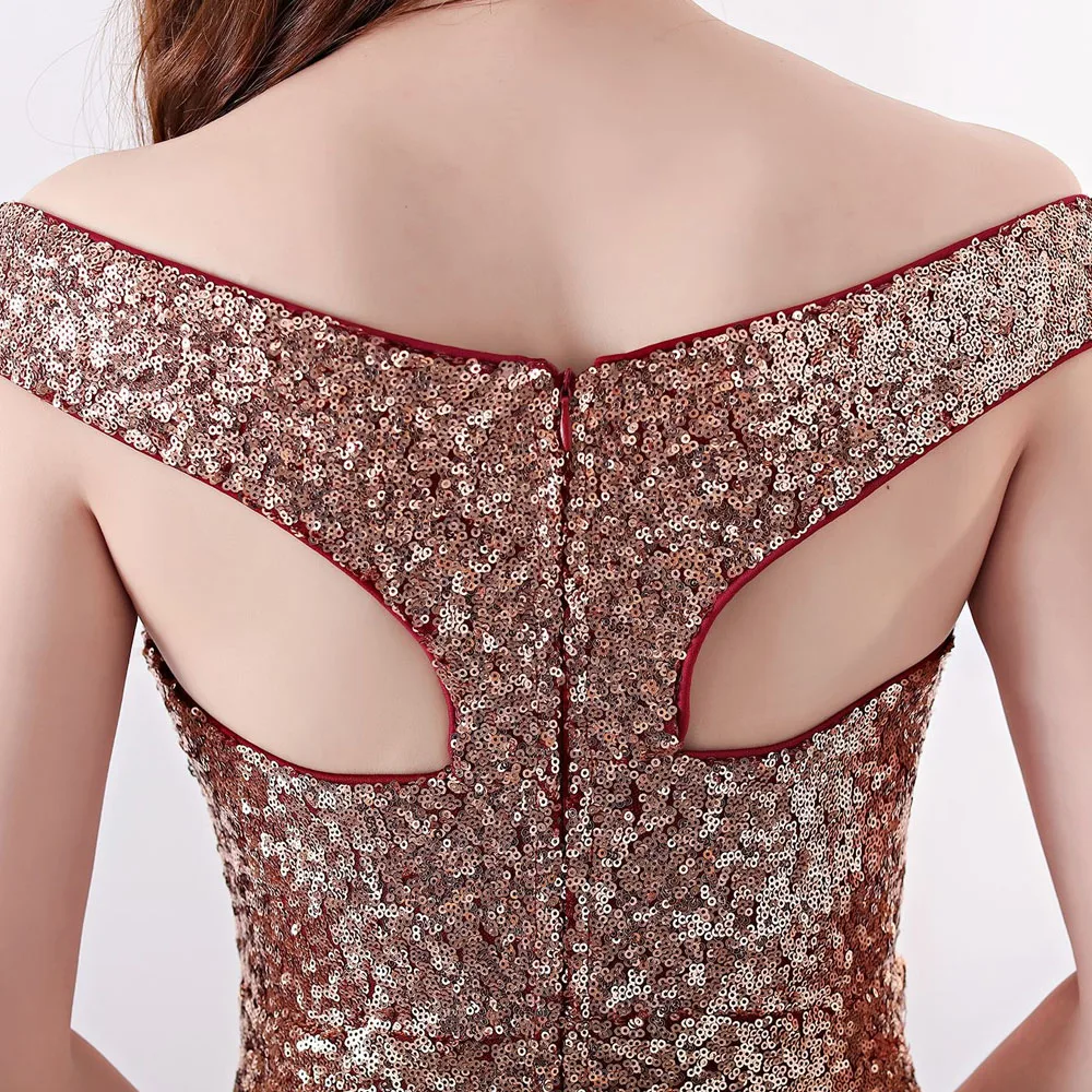 Элегантное вечернее платье в стиле знаменитостей длинное красное с блестками