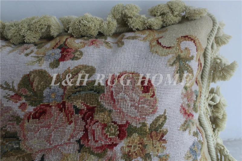 Бесплатная доставка 15K 12 &quotX16&quot Подушка для рукоделия ручная с розами Цветочный