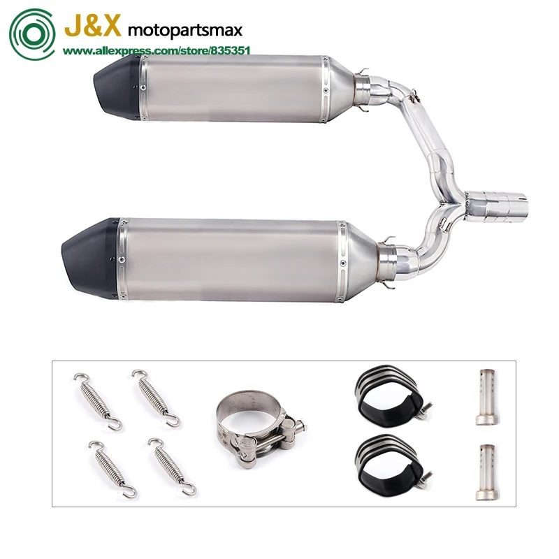 Слипоны для suzuki GSR400 GSR600 BK400 BK600 GSR BK 400 600 мотоцикл Exhuast Escape полная выхлопная средняя Соединительная труба