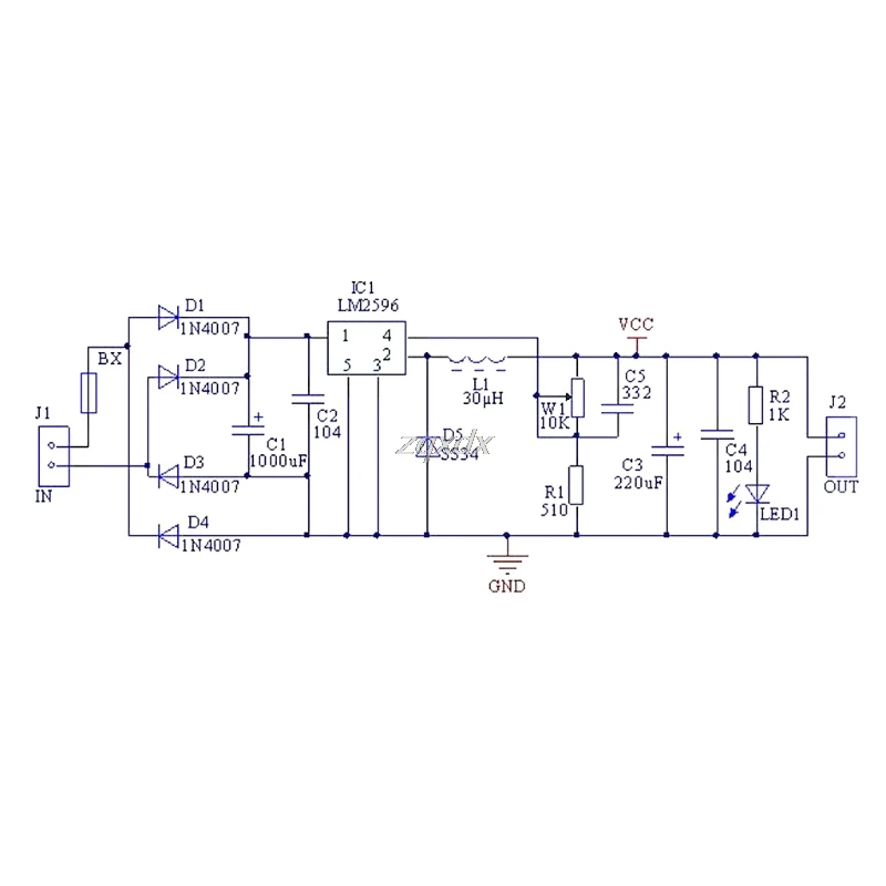 LM2596 DIY Kit стабилизаторы напряжения регулируемые Понижающие модуль питания Z10