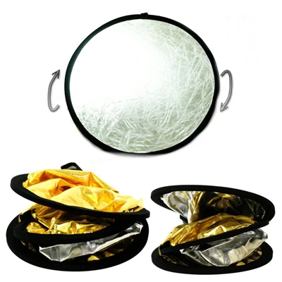 Складной круглый светоотражатель для фотосъемки 60 см 2 в 1|reflector diffuser|dslr diffuserphotography