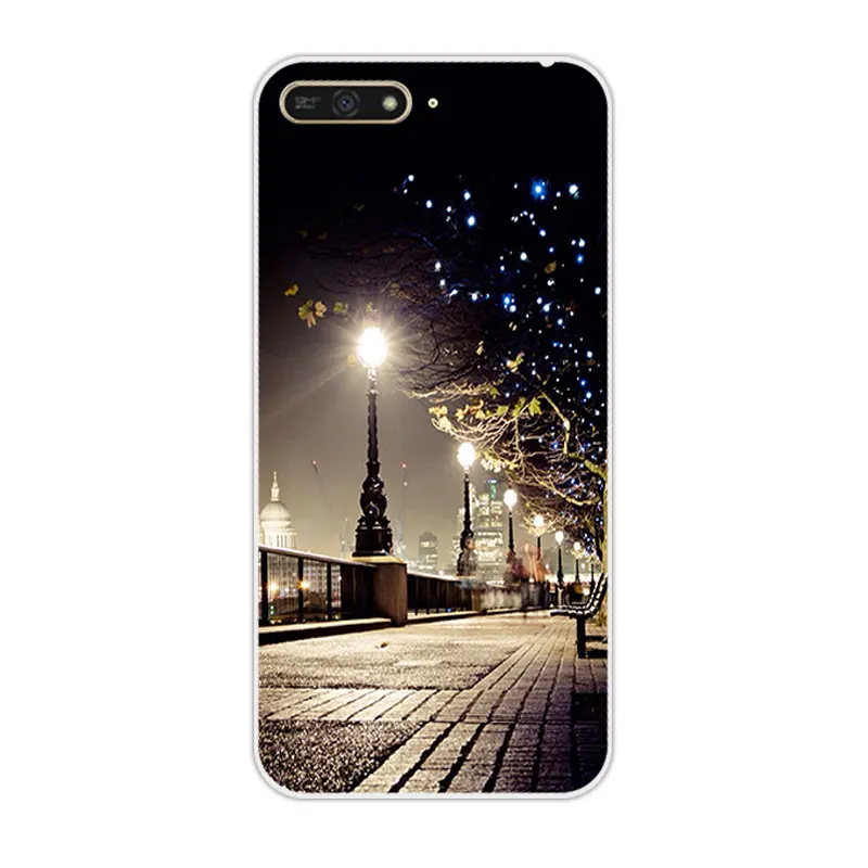 Case For Huawei Y6 Y9 Y7 Prime 2018 Cases TPU Silicon Transparent Clear Bumper Wolf Back Cover Pro 2019 | Мобильные телефоны и