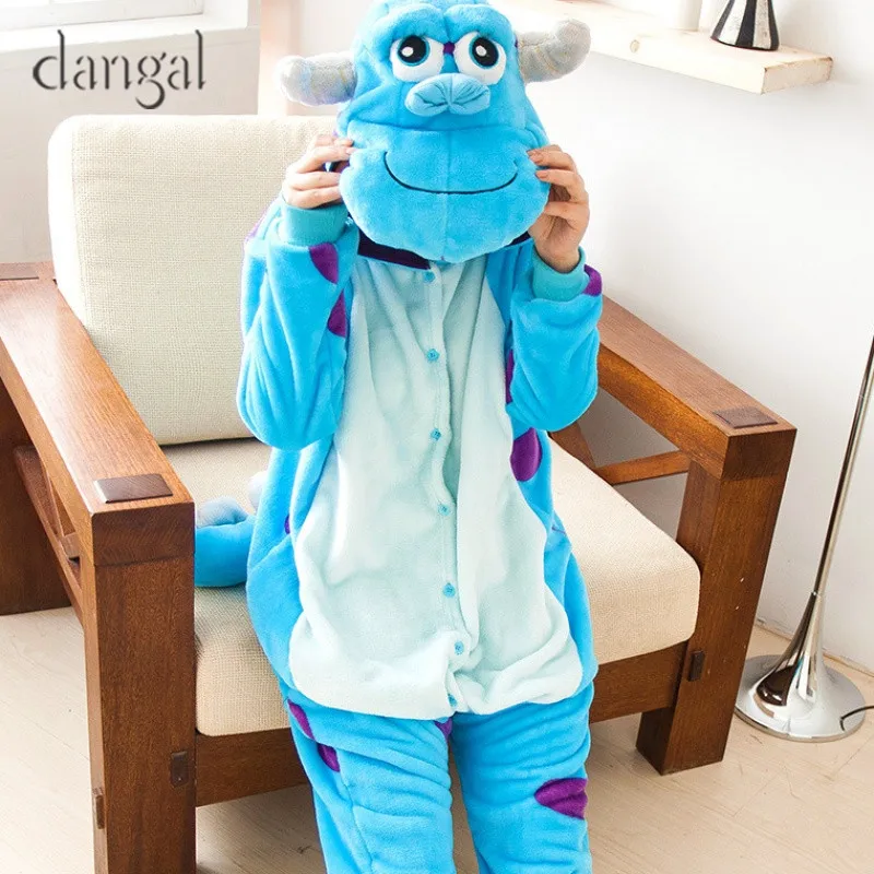 Кигуруми Университет монстров узор в горошек для детей и взрослых Kigurumi Пижама с