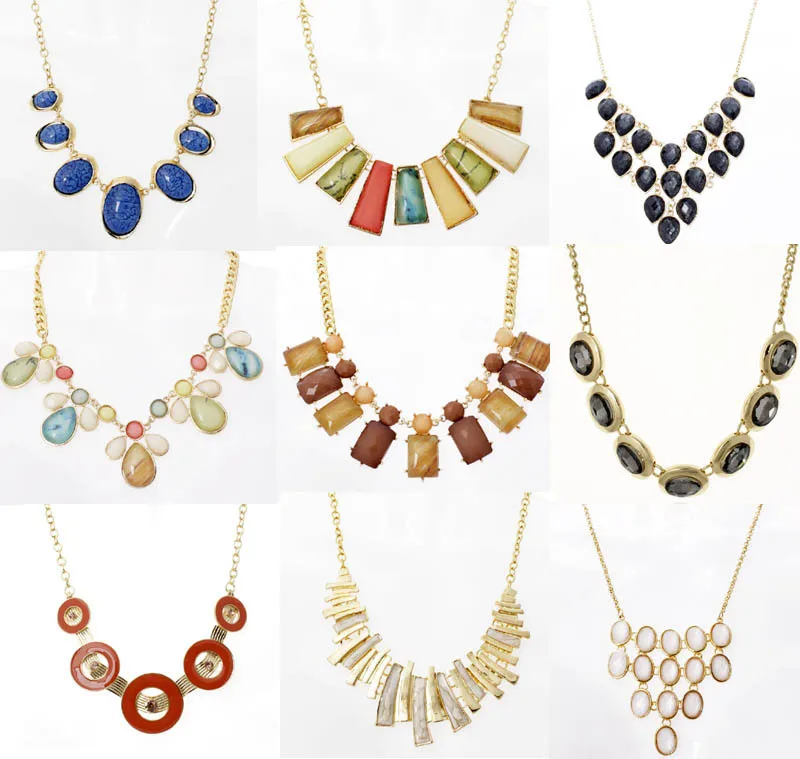 

SALE Mixed styles Necklaces(10pcs/lot) Fashion alloy gold necklaces alloy necklace Wholesale MX05 !