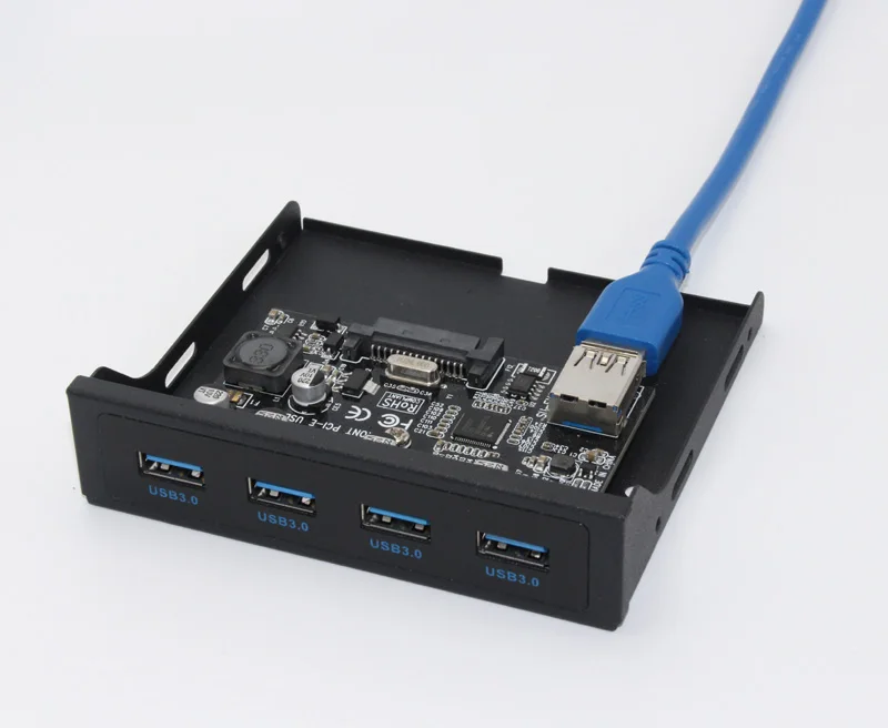Переходник PCI-E на USB 3,0 PC, лицевая панель, USB-карта расширения ...