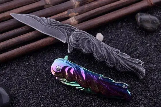 Хит тактический складной нож 54HRC стальная ручка D2 лезвие для охоты выживания