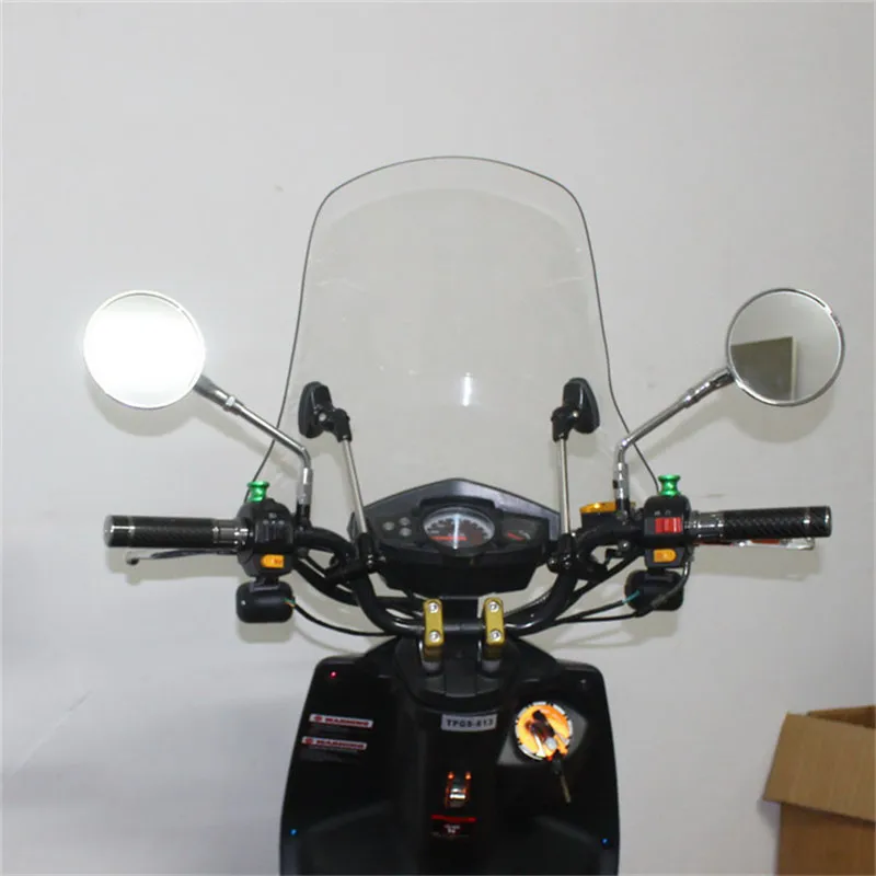 

Round Motorcycle Backup Mirrors Silver Rearview Mirror Universal Motorcycle Accessories for Honda Yamaha Harley 8mm 10mm