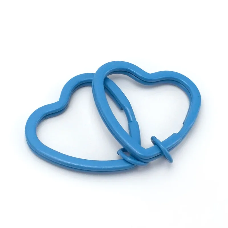 blue Meetee, 20 шт., 30 мм, сердце, уплотнительное кольцо, пряжка, брелок для ключей, окрашенный, красочный, сделай сам, ручной работы, брелок, крючок, сумки, украшения, аксессуары, BF204 - Цвет: blue