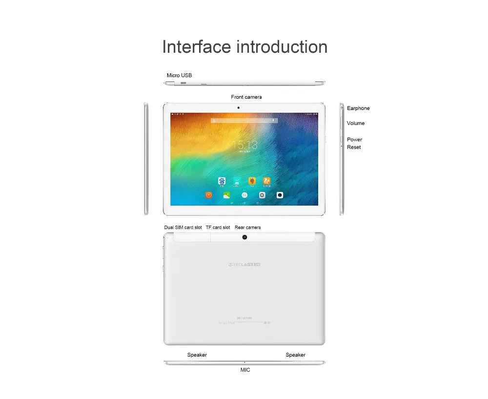 10,1 inch Teclast 98 Восьмиядерный Media Tek MT6753 4G LTE 3 GB+ 32 ГБ Android6.0 Tablet pc