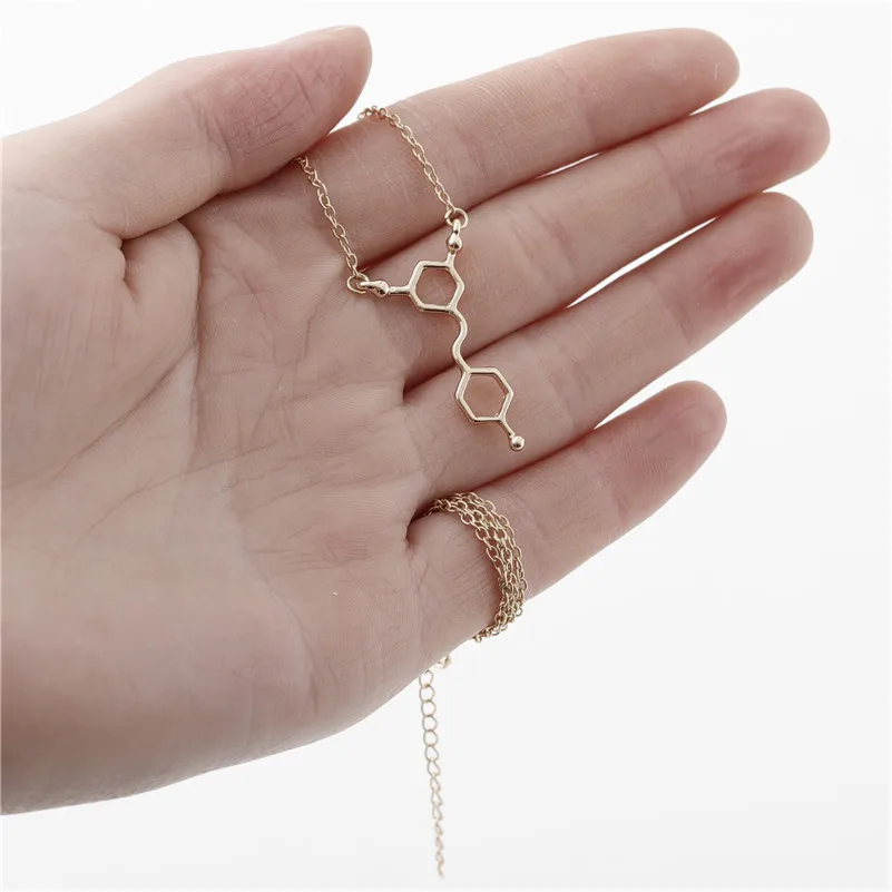 

Resveratrol Red Wine Molecule Necklace Hormone Chemical Structure Caffeine Serotonin Dopamine Thc Molecular Necklaces