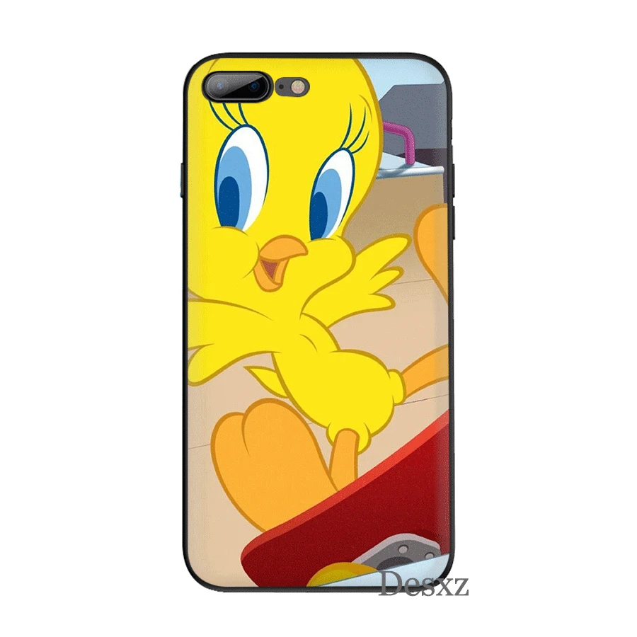 Мобильный чехол для телефона для iPhone 11 Pro XR X XS Max iPhone 6 6S 7 8 Plus 5 5S SE чехол мультяшная Твити птица пиолин чехол