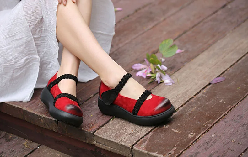 VALLU/ г., дизайн, женская обувь на плоской подошве, на платформе, ручная работа, плетение, смешанные цвета, круглый носок, натуральная кожа, женская обувь на плоской подошве