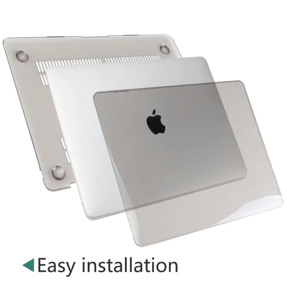 Прозрачный кристально чистый чехол для Macbook Air Pro retina 11 12 13 15 16 дюймов Touch Bar/Touch ID A2141 A1932 A1989 A2159