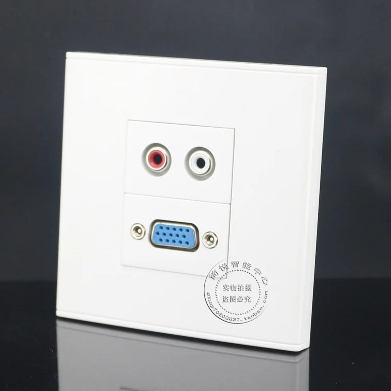 

Настенная лицевая пластина RCA AV + VGA локоть вставка панель Разъем гнездо Ассорти панель Лицевая панель выход