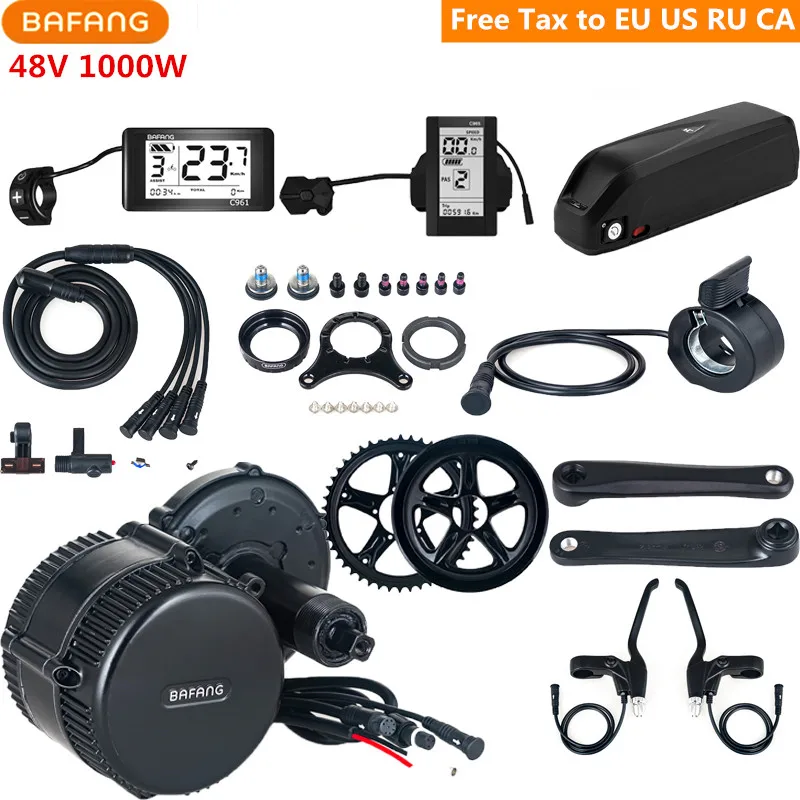 48V 1000W Bafang 8fun BBSHD BBS03 мотор среднего привода C961 C965 электрические велосипедные