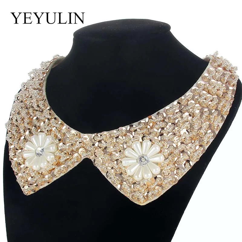 

Hot Sale Glass Sequin Collar Crystal Necklace Bracelet Women Accessories Fashion Jewelry For Girl Party Birthday Wholesale Price