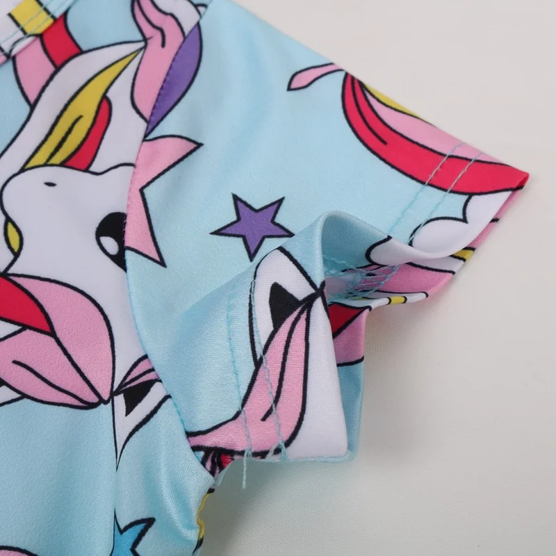 Floral Rainbow Dress Unicorn Party Girls Princess Kids Fancy Birthday Dresses Children Girl Summer Unicornio Costume | Детская одежда и