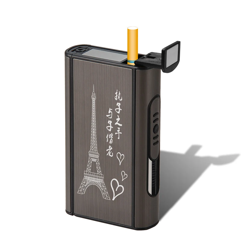 Портсигар Isqueiro USB Mecheros a Prueba De Viento Cigarette Con гаджеты encendedor Para Los Hombres электронная