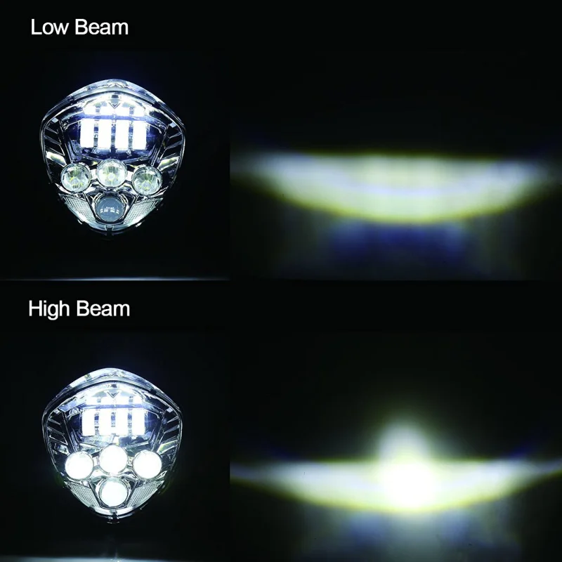 FADUIES хромированные аксессуары для мотоцикла светодиодный налобный фонарь с