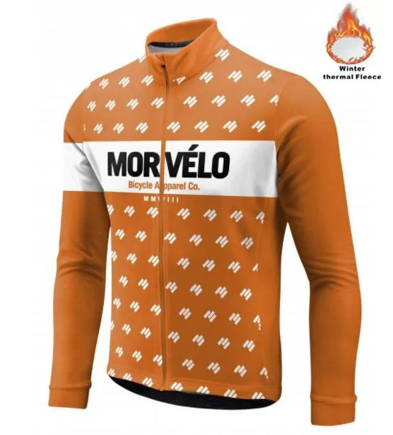 Morvelo Зимняя термальная флисовая велофутболка с длинным рукавом Ropa ciclismo hombre Велоодежда Велокостюм maillot Ciclismo топ