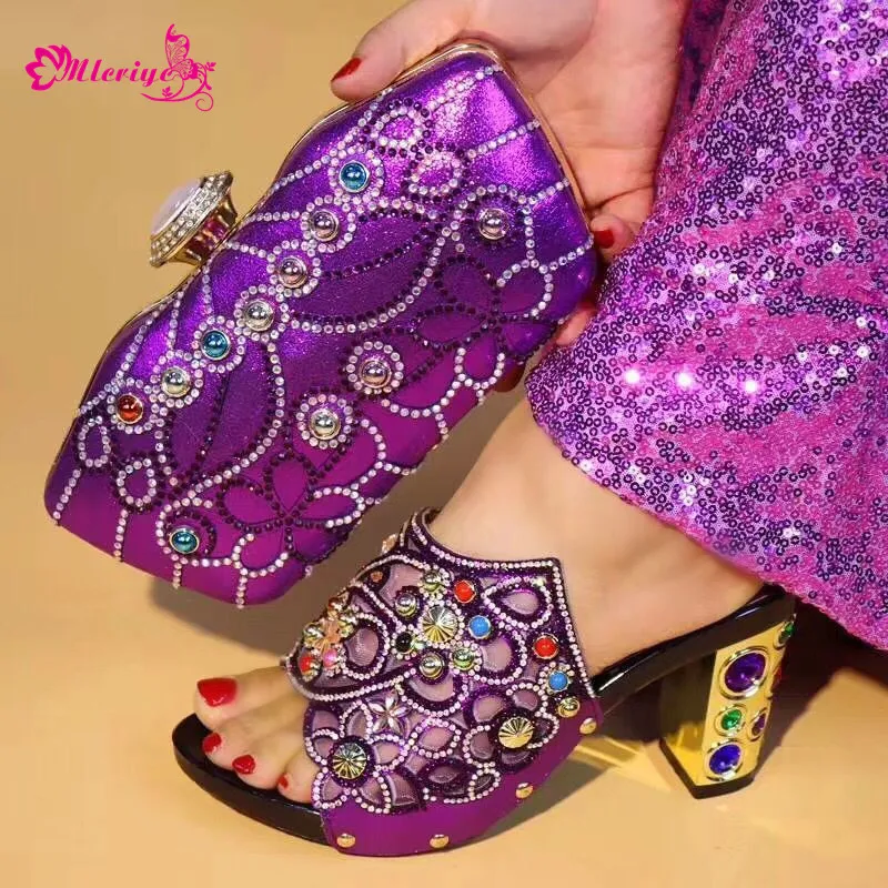 Туфли лодочки 9 см итальянская обувь и сумочка в африканском стиле комплект из