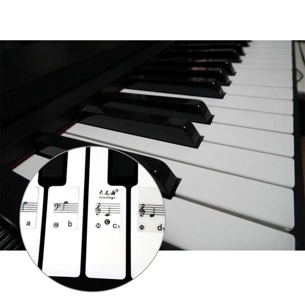 Съемная прозрачная 61 клавиша электронная клавиатура стикер s 88 клавиш пианино