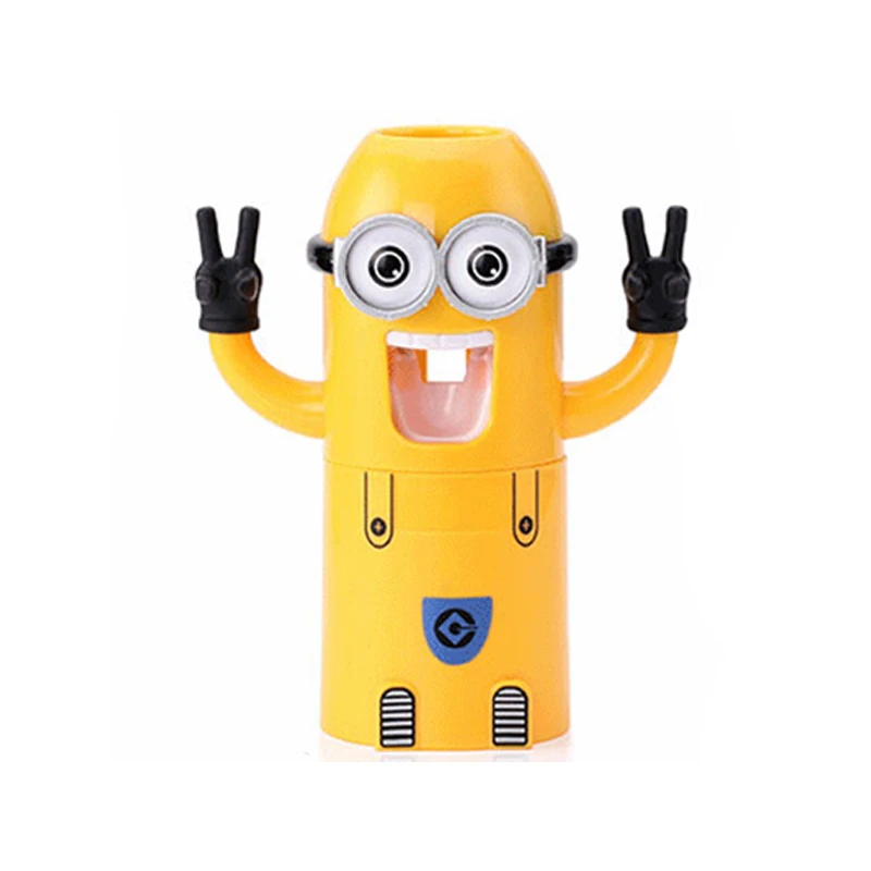 double eye Детская Minion Автоматический Диспенсер зубной пасты, для зубной щетки держатель продукты Креативные аксессуары для ванной комнаты дозатор зубной пасты - Цвет: double eye