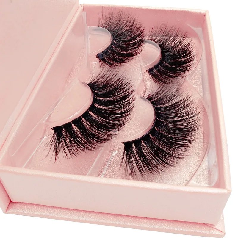 2 пары 3D норковые ресницы высокого качества 100% ручной работы 5 стилей натуральные