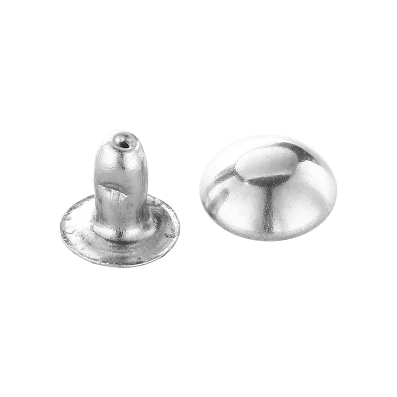 50 PCS 8 mm Spikes Studs Screw Rivets Spike for Shoes Belt Bag DIY Circle |