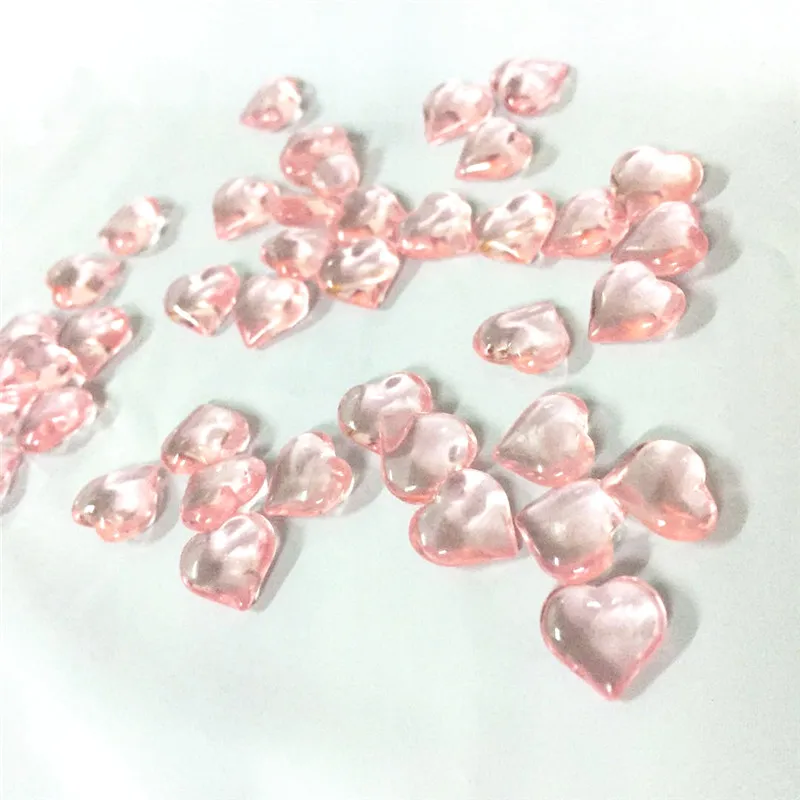 Pink 100 шт 10 мм в форме сердца акриловая кристальная Алмазная пешка неправильный камень шахматная игра для жетона аксессуары для настольной игры - Цвет: Pink