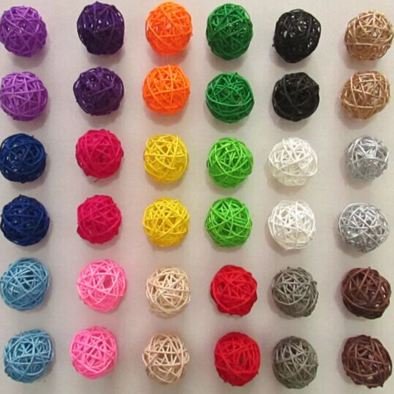 50 шт. в партии диаметр 4 см красочный ротанговый шар украшения для дома свадьбы