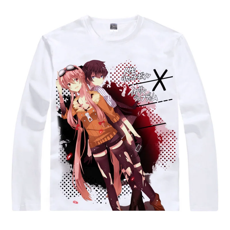 Coolprint японский Футболка с изображением в стиле аниме Костюм Мирай Никки футболки