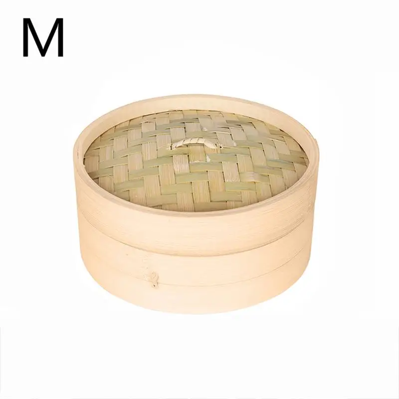 18cm Бамбуковая Пароварка с крышкой, рыба, рис, овощи, Снэк, Паровая корзина, кухня, пароварка, нагревающая посуда - Цвет: 18cm