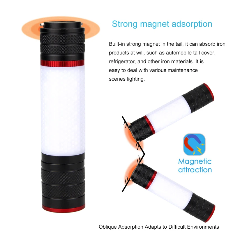 T6 светодиодный фонарь для кемпинга с магнитной палаткой уличный аварийный