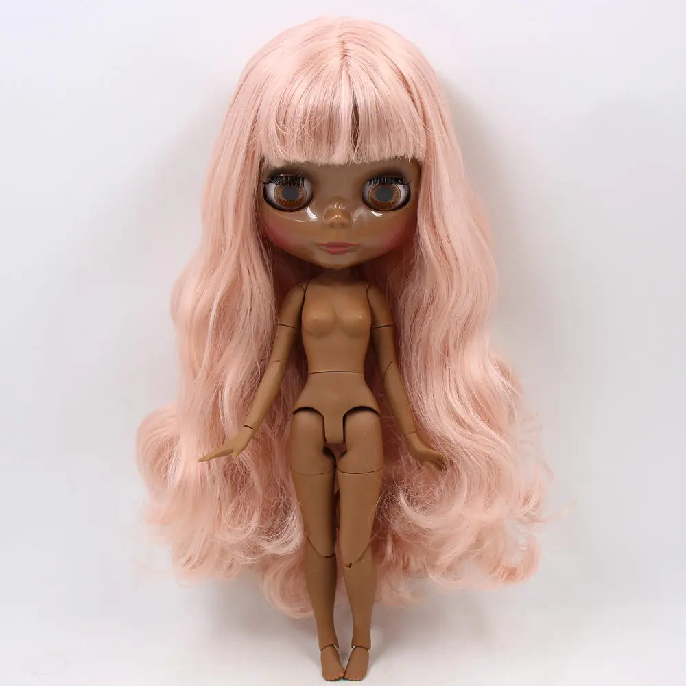

ICY DBS Blyth doll No.BL1329 Pink hair JOINT body Super Black skin 1/6 BJD Neo 30cm
