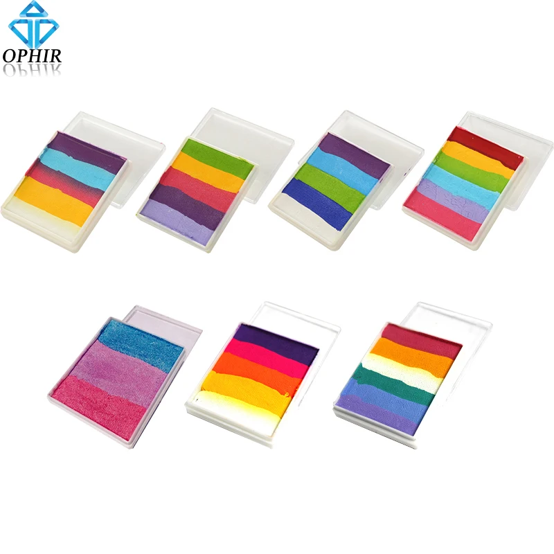 

OPHIR 50g Body Paint Face Rainbow Ink Makeup Pigment Multicolor Series Body Tattoo Art for Halloween _RT003