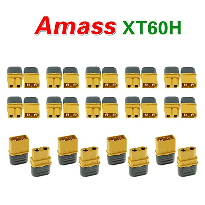 10 пар разъемов для радиоуправляемых моделей Amass XT60H|bullet connector|xt60 pairxt60 plug |