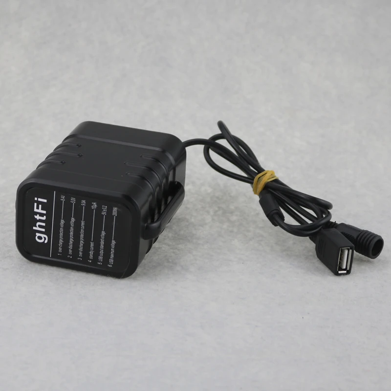 Водонепроницаемый перезаряжаемый аккумулятор 18650 чехол USB выход 5 в для мобильного телефона и DC 8,4 в для велосипедных фонарей(не включает аккумулятор