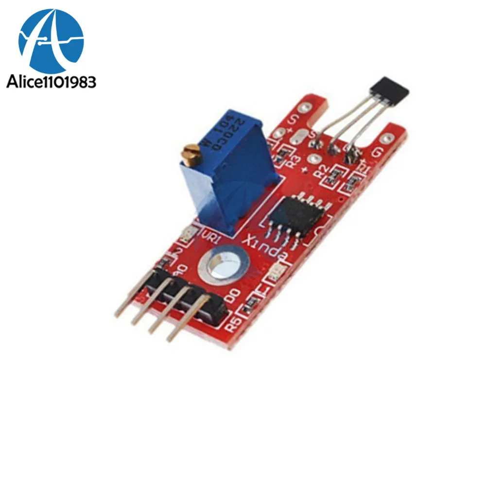 Магнитный модуль датчика Холла для Arduino измерения скорости начинающих