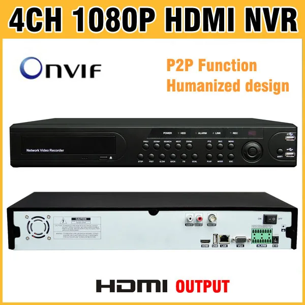1080 P HDMI Выход NVR 4ch 8ch 16ch Поддержка ONVIF сетевого видео Регистраторы CCTV 8 Channel 4/16 для IP