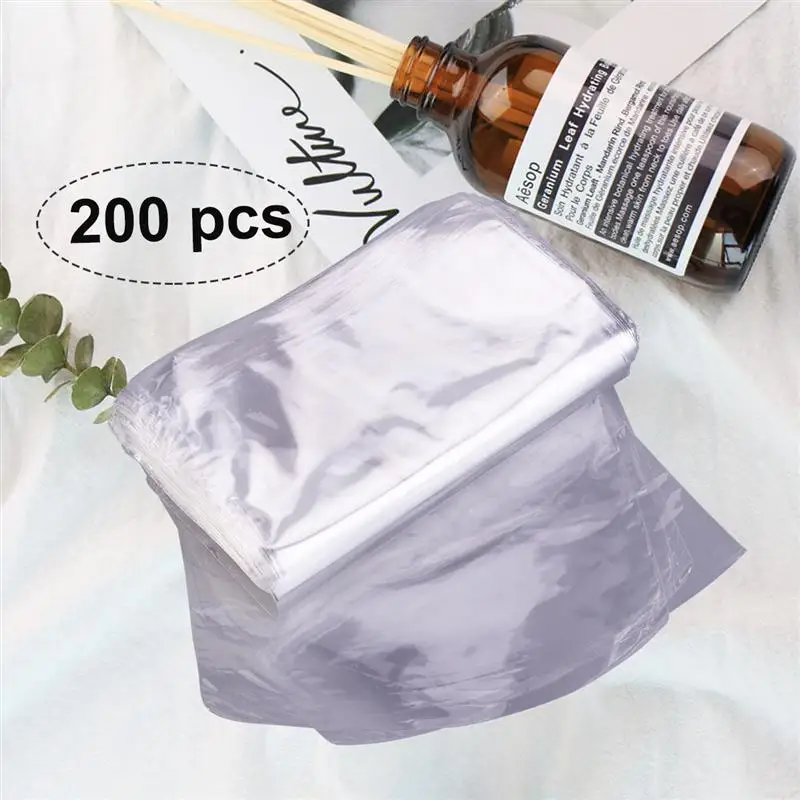200 Pcs 6X6 inch Waterproof POF Heat Shrink Wrap Bags for Soaps Bath Bombs and DIY Crafts(Transparent