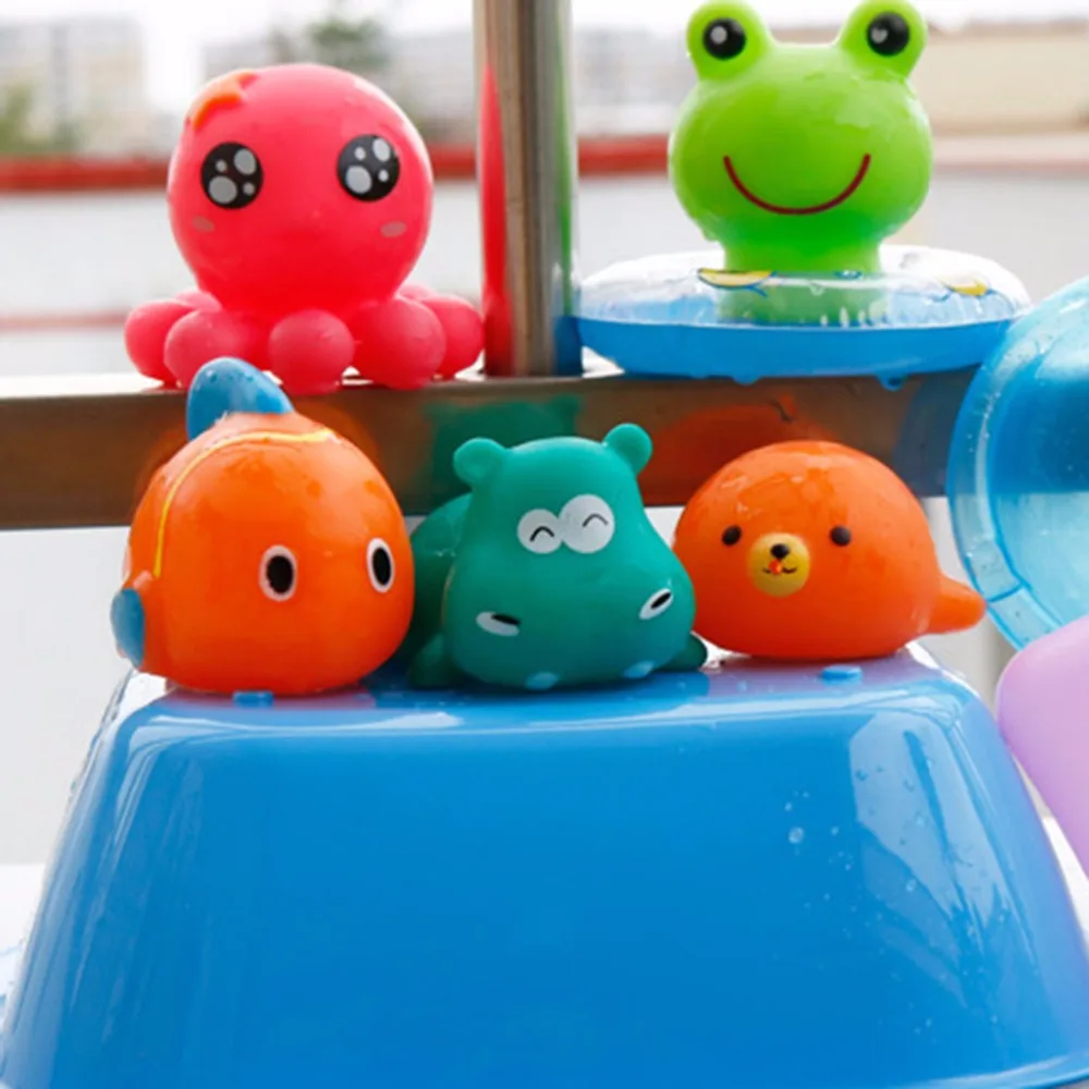 9 шт./компл. Игрушки для ванны в ванной детская игрушка детей спрей воды мягкие