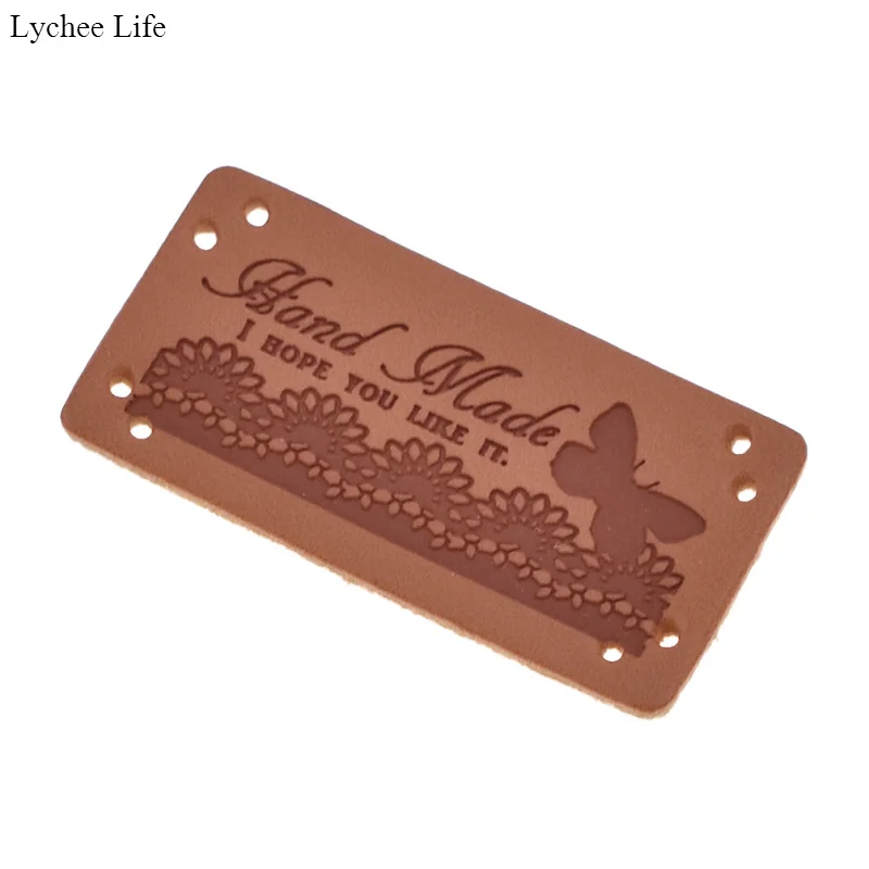 Lychee Life 20 шт./упак. ярлыки для шитья изделий ручной работы из кожи с тиснением
