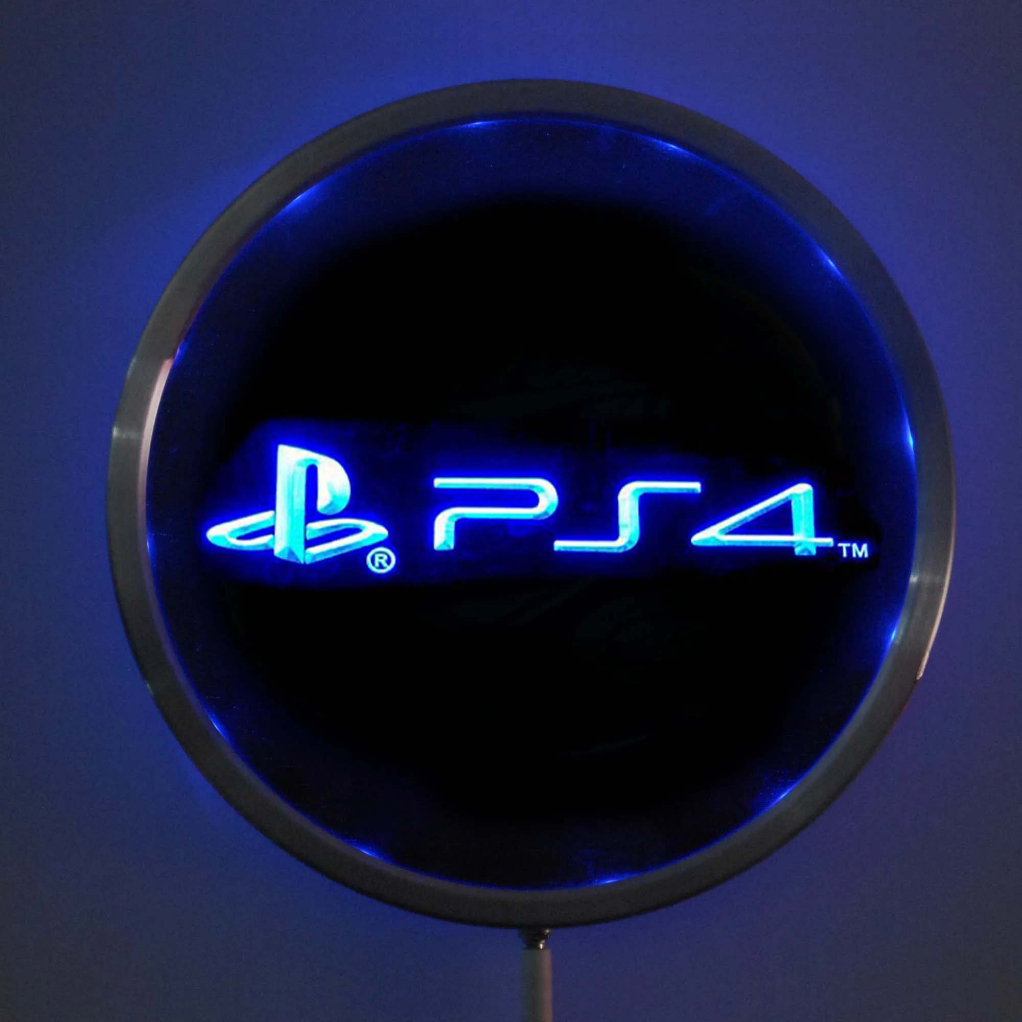 Rs e0174 PS4 Playstation Four светодиодные неоновые КРУГЛЫЕ ЗНАКИ 25 см/10 дюймов RGB вывеска для