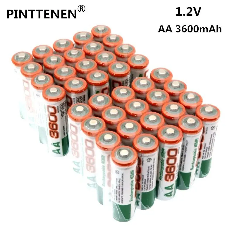 4-20 шт AA 3600mAh 2A Ni-MH 1,2 V перезаряжаемая батарея перезарядка предварительно Заряженная ni-mh аккумуляторная батарея для игрушек микрофон камеры