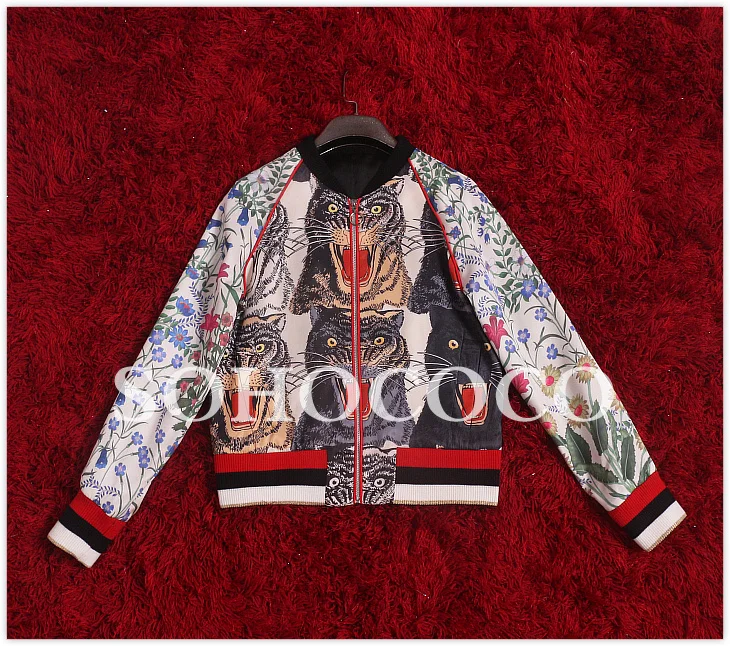 Женское пальто в уличном стиле Новое поступление 2017 модная леопардовая куртка